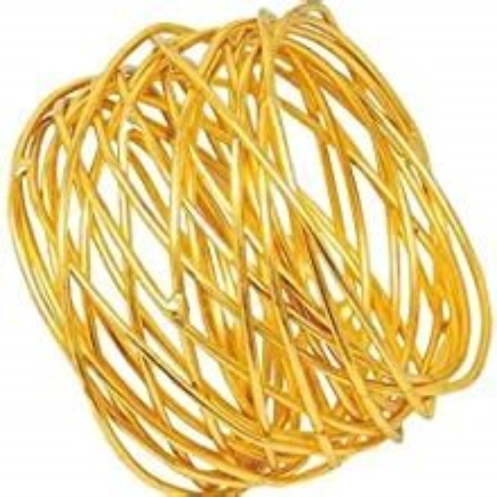 ARN Crafts Golden Round Mesh Napkin Rings Set of 12 New